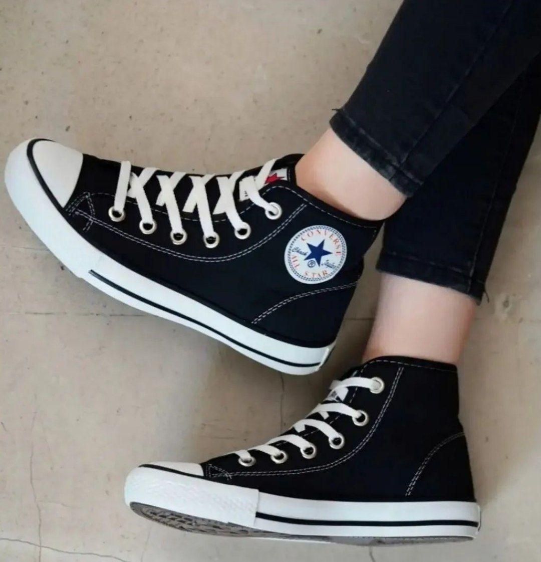 کتونی ساقدار ال استار مشکی سفید