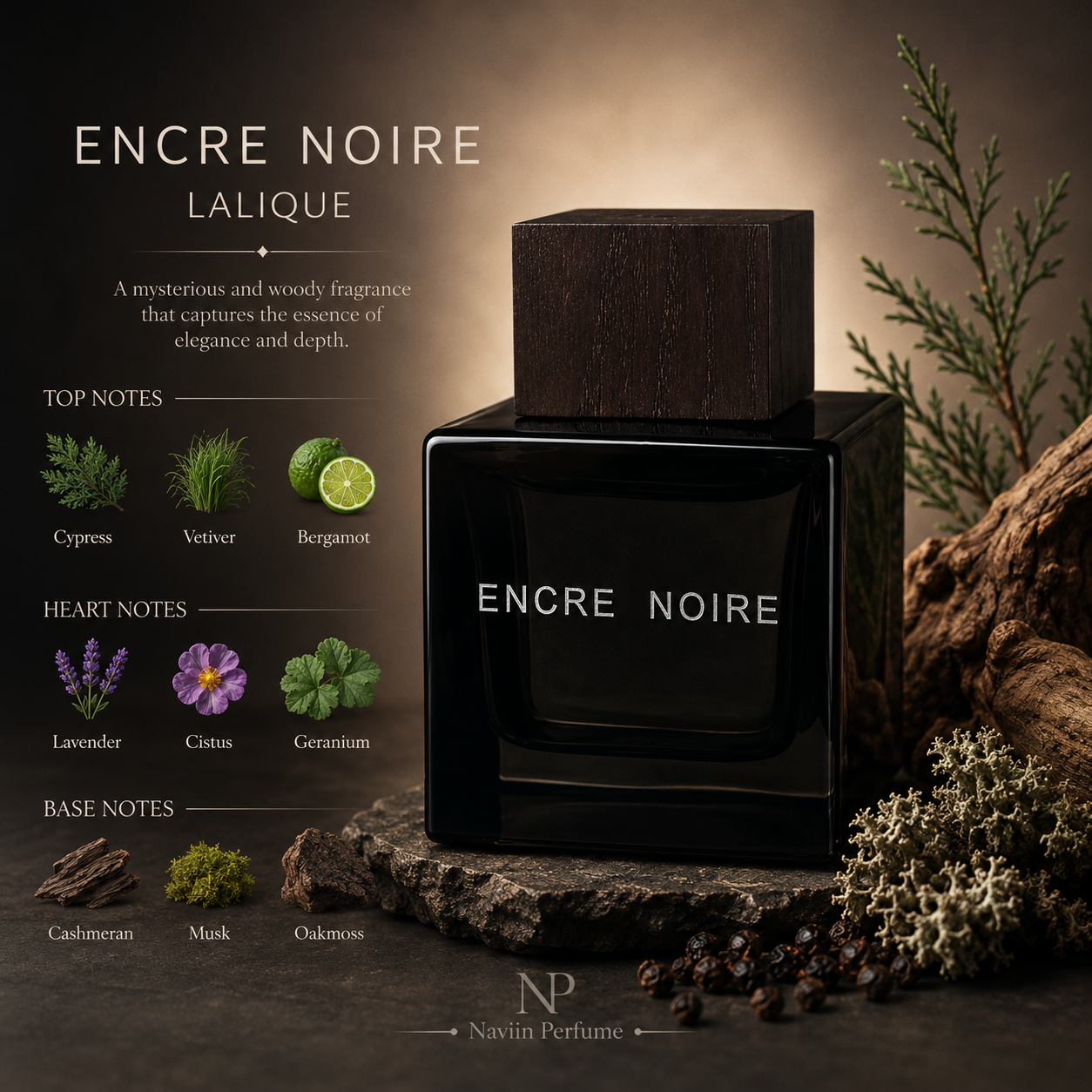 عطر لالیک انکر نویر مردانه | Lalique Encre Noire